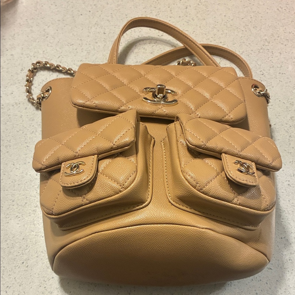 Chic Tan Quilted Women's Bag